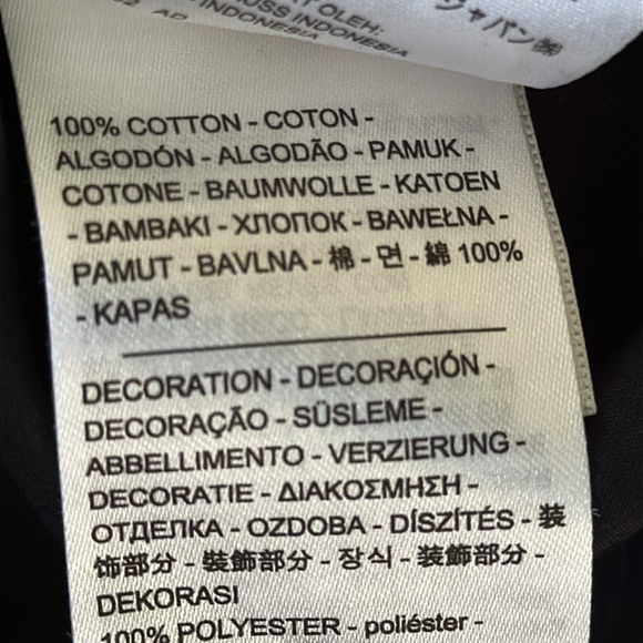 Levis Women’s Peasant Top Black Sheer Boho 3/4 Balloon Sleeve Tassel Tie Lace L - Picture 12 of 13